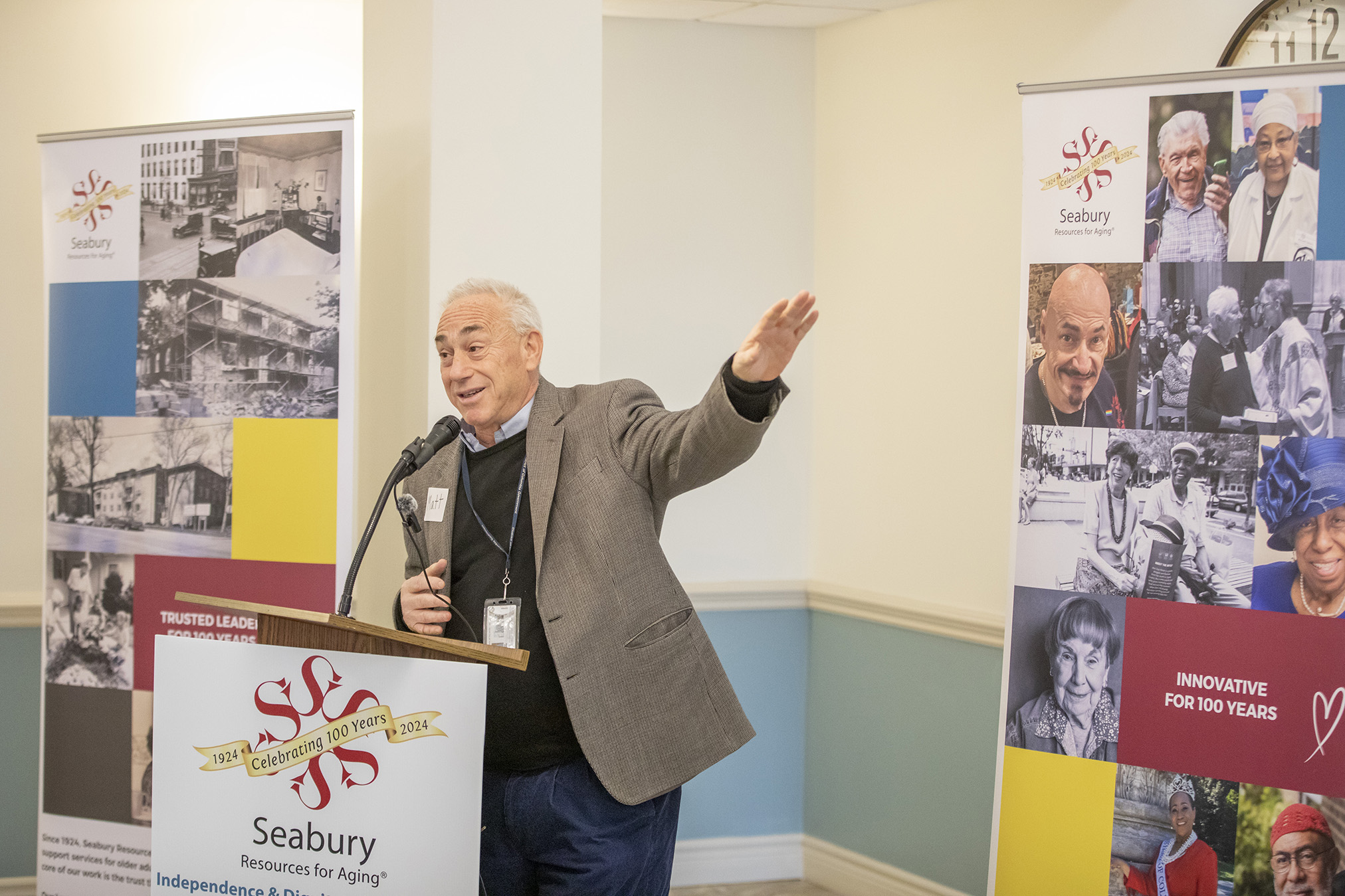 DCHA and Seabury Resources for Aging representatives gather during the Friendship Terrace Open House in Washington, D.C.