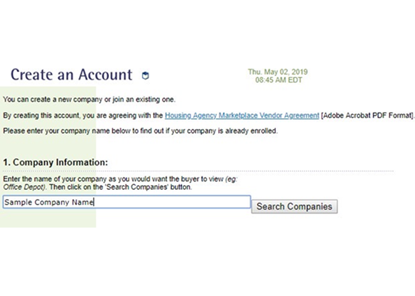 Photo of Slide 2 of Vendor Registration Process