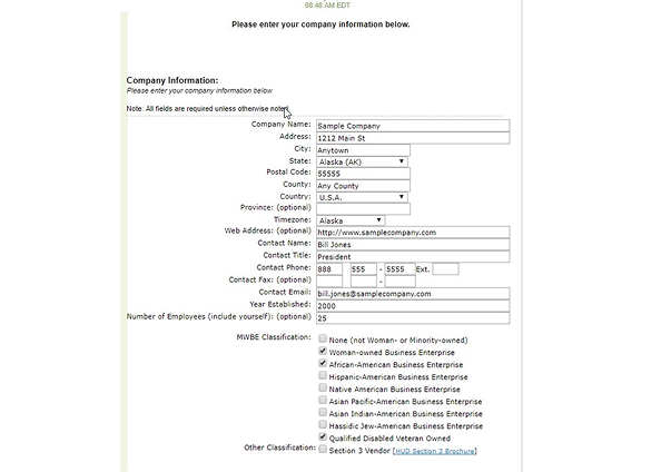 Photo of Slide 3 of Vendor Registration Process