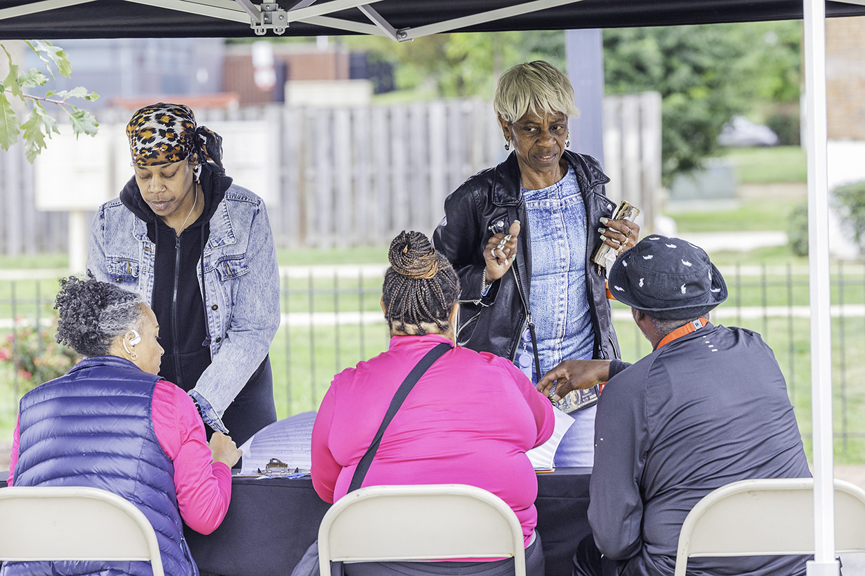 More than 170 people braved the rain to join DCHA staff for a fun-filled day with their family, friends and neighbors. Partygoers enjoyed food, live music, games, face painting, bounce houses and more. The block party also allowed people to connect and strengthen community bonds. 