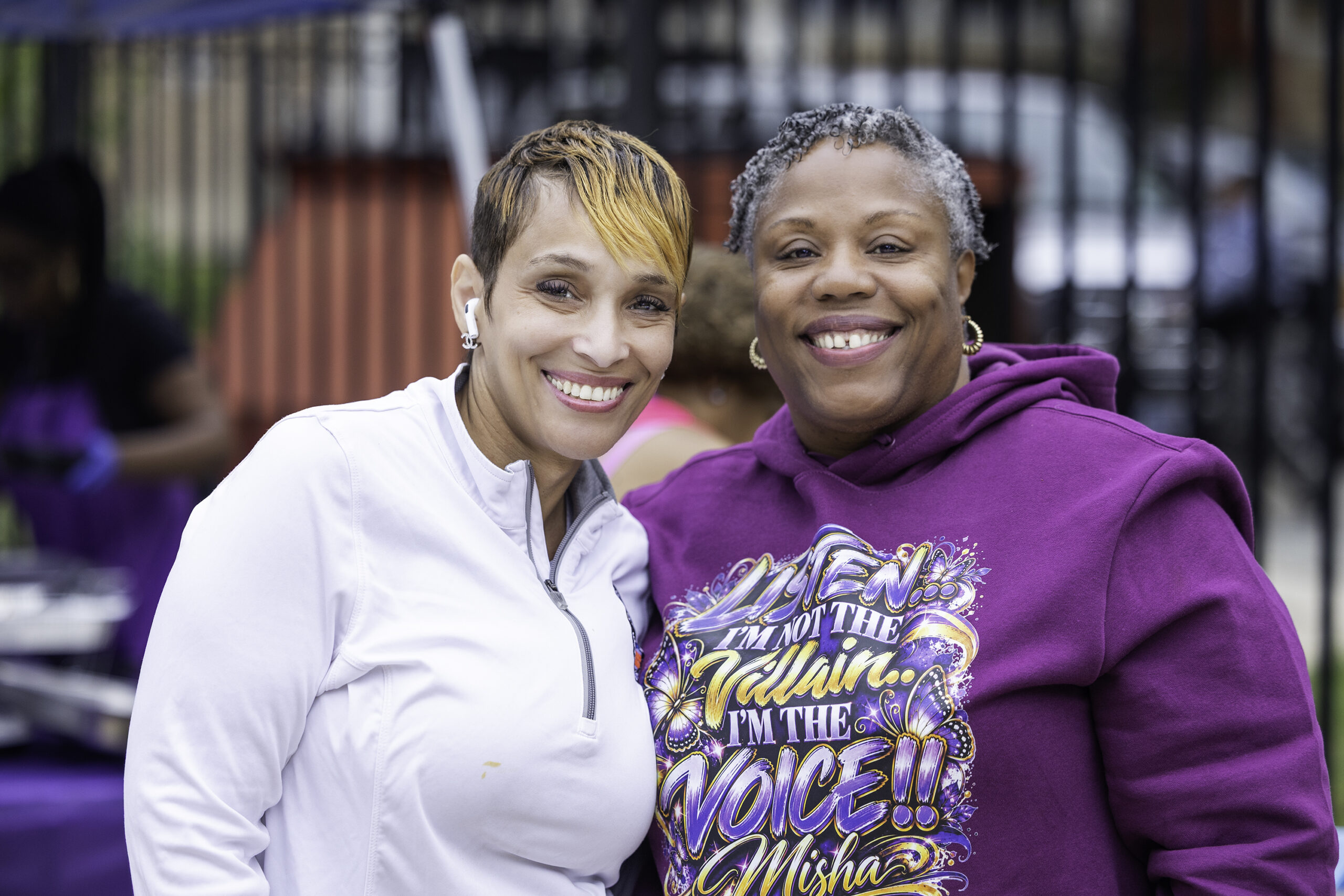 Executive Director Nicole Wickliffe smiles for a photo with Commissioner Rhonda Hamilton.